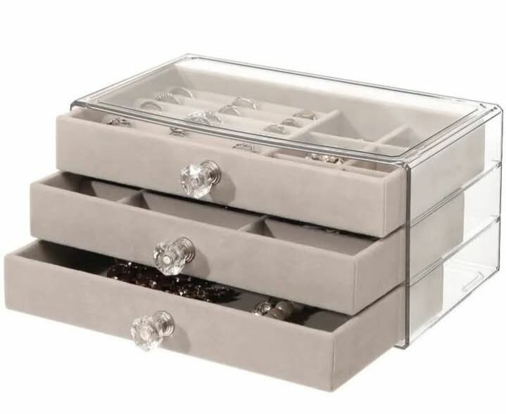 Boîte à bijoux élégante 3 tiroirs