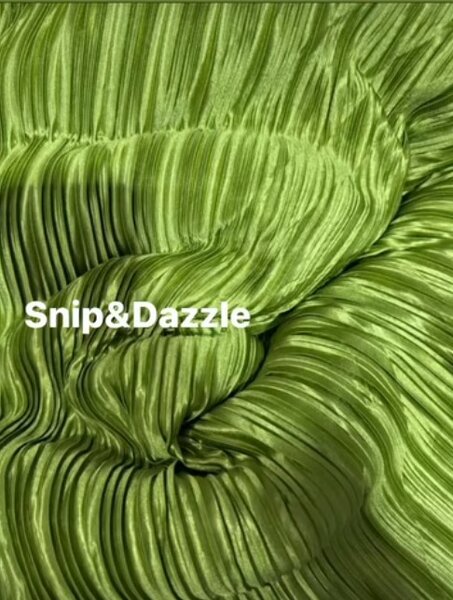 Olive 🫒 Pleats Fabric is double length