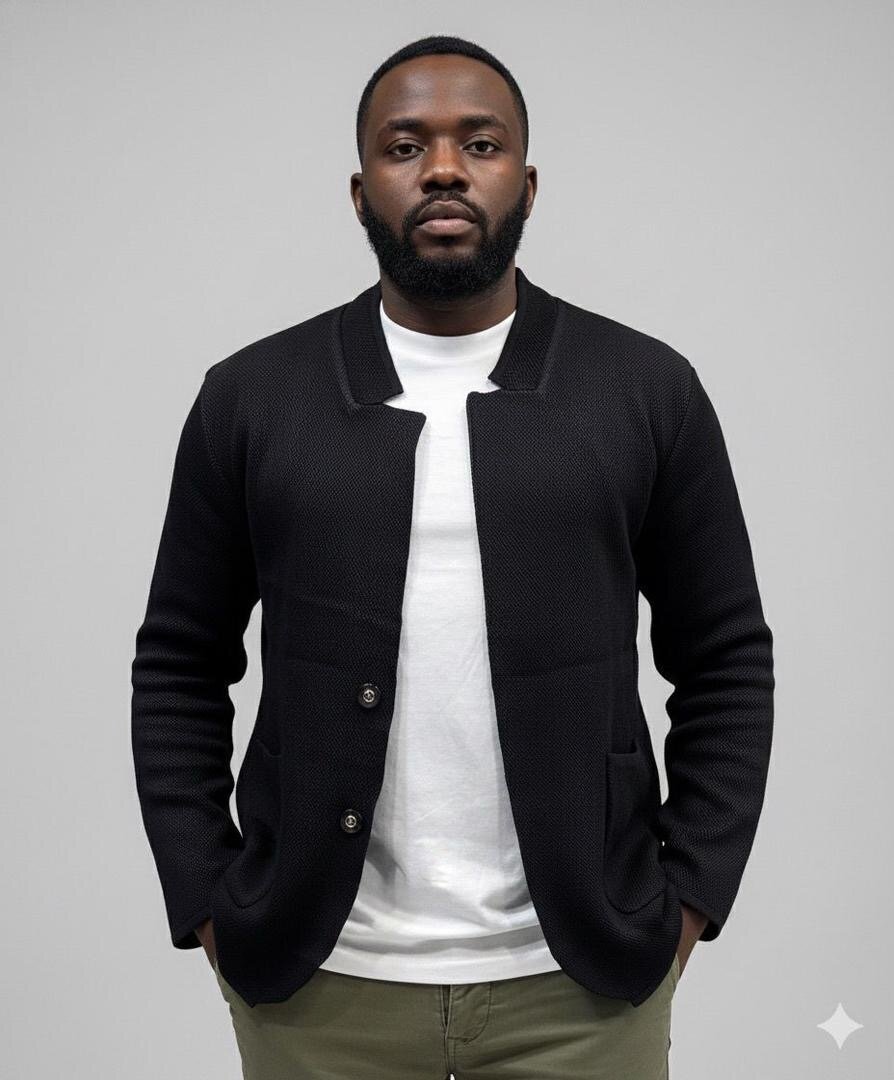 Cardigan homme chic noir