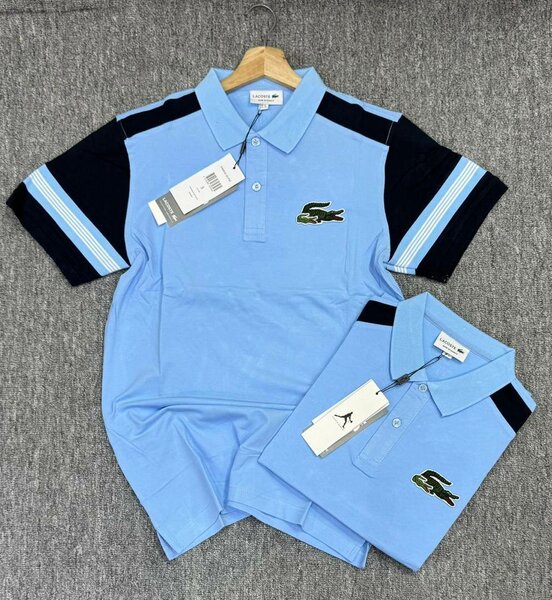 Polo bleu élégante homme