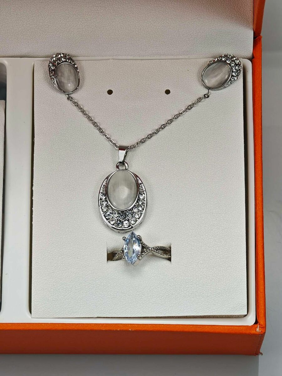 Set bijoux en argent élégant