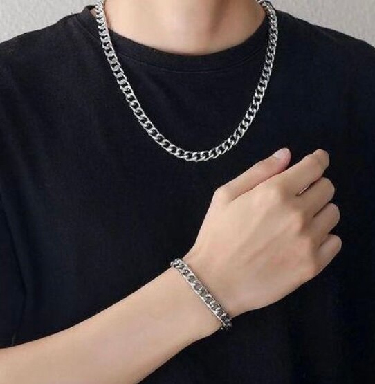 Chaîne +bracelet inoxydable