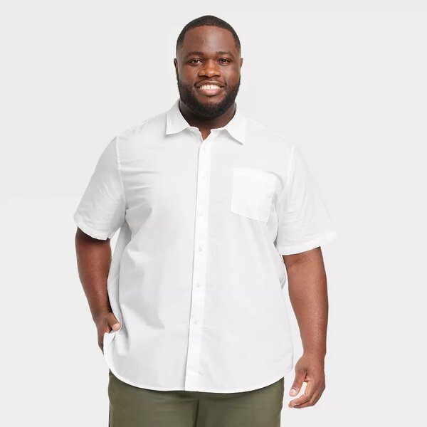 Men's White Short Sleeve Shirt