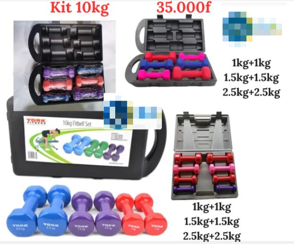 Kit haltères 10kg 