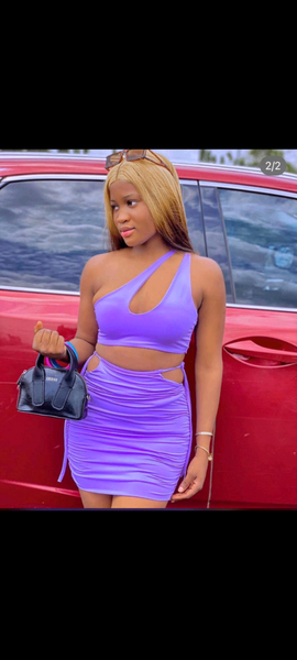 Ensemble élégant violet femme