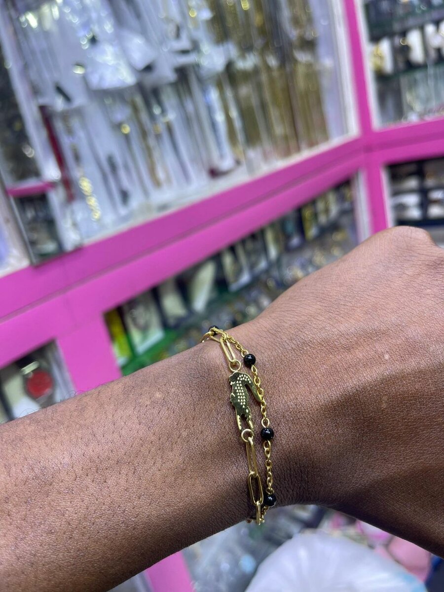 Bracelet chaîne doré Lacoste