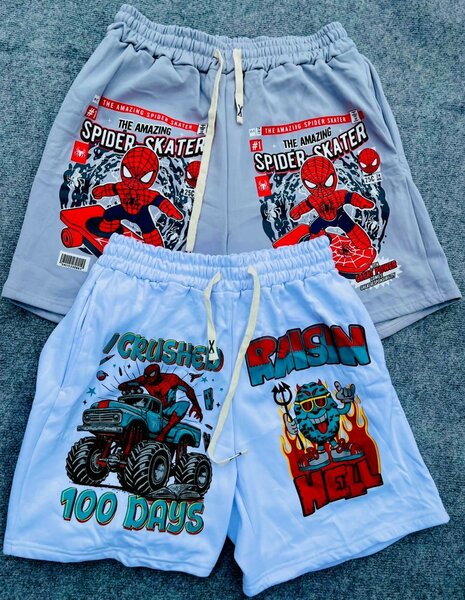 Shorts enfants Spiderman et Monster Truck