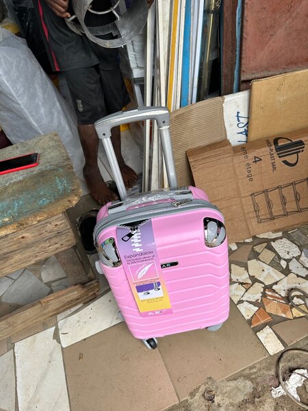 Pink Expandable Trolley Suitcase