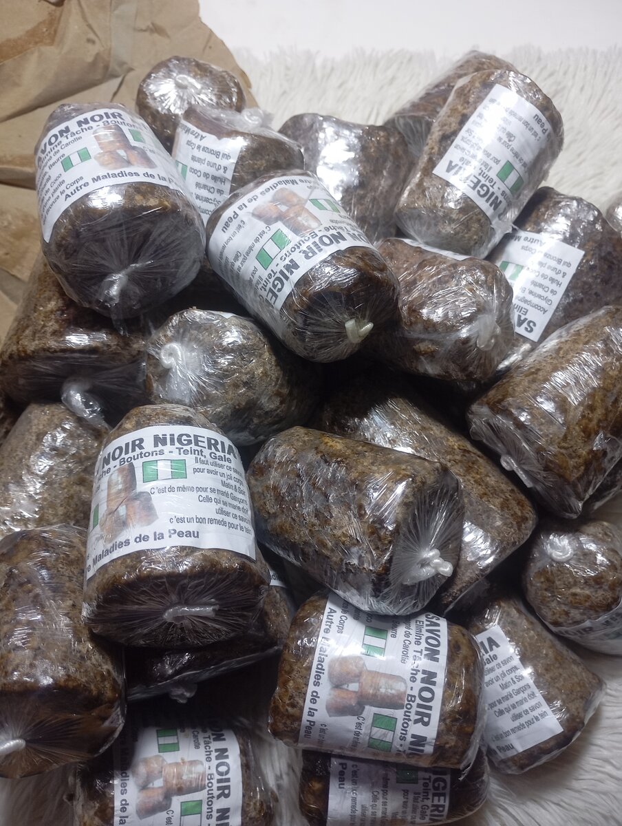 Lot de 6 savon noir du Nigéria