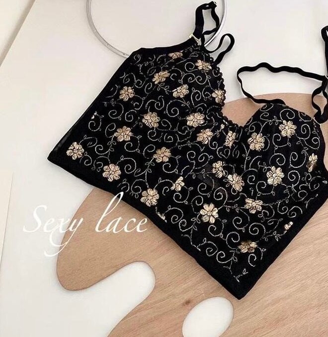 Top bustier dentelle noir