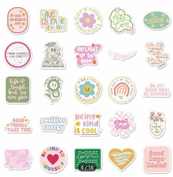 Encouraging Waterproof stickers