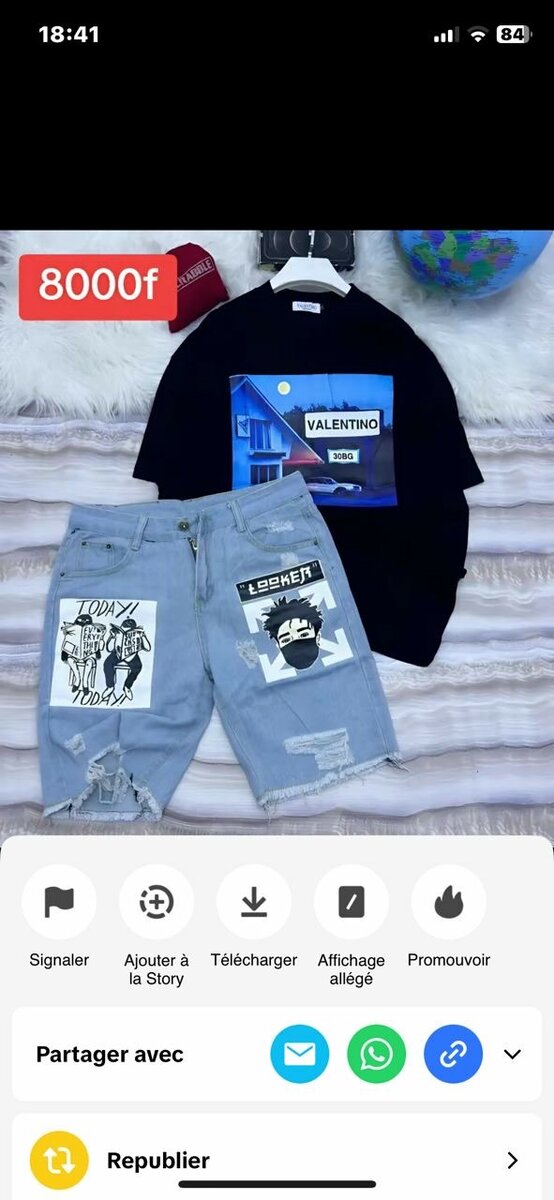 T-shirt et Short Détente Graphiques