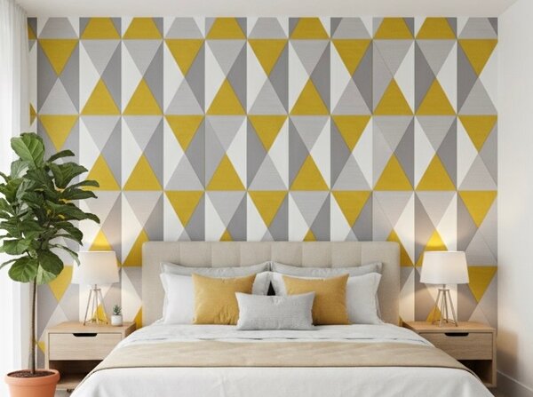 Papier peint géométrique moderne