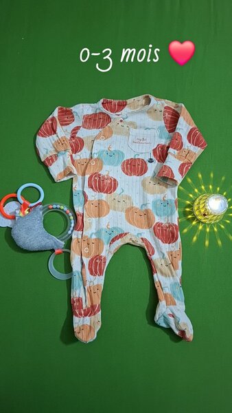 Pyjama bébé citrouilles