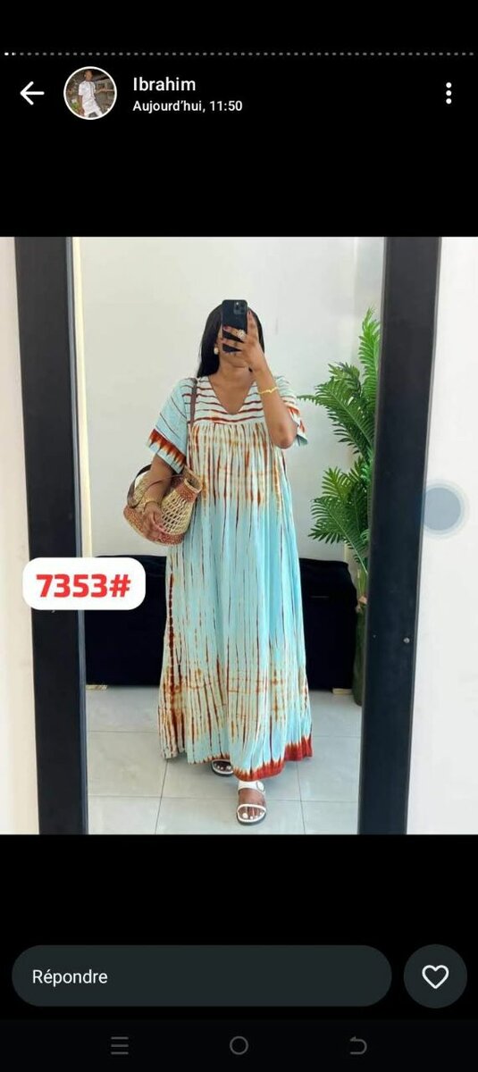 Robe Maxi en Viscose Batik