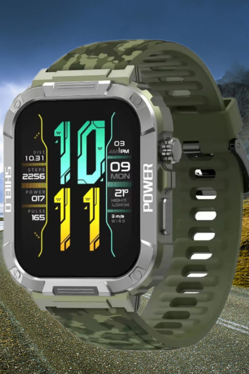 Rugged Smart Watch, BT Call, Health Care, IP68, ANDR/IOS