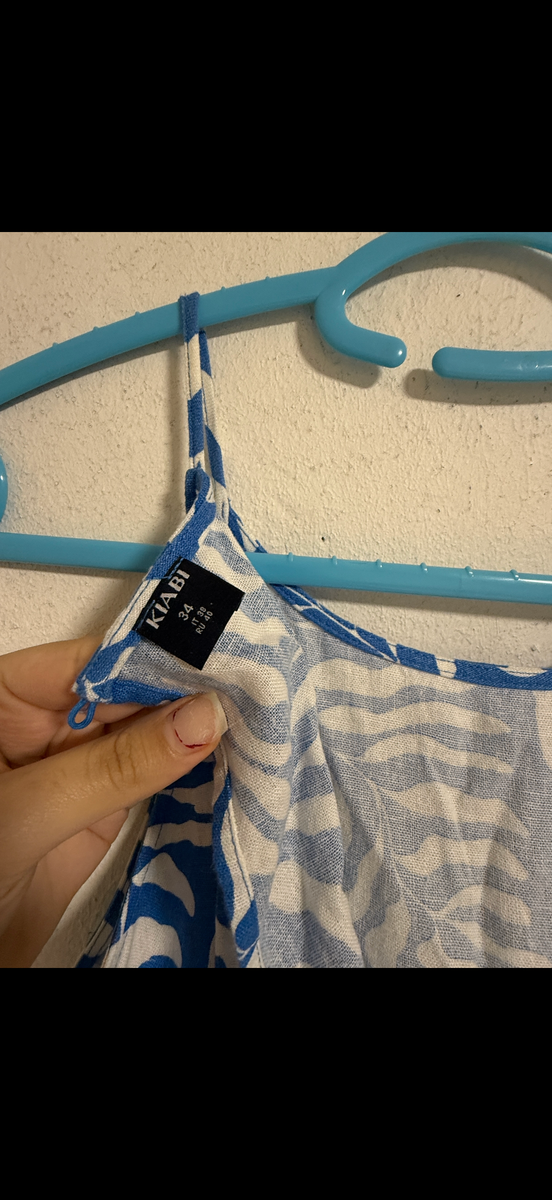 Combinaison à motif bleu et blanc