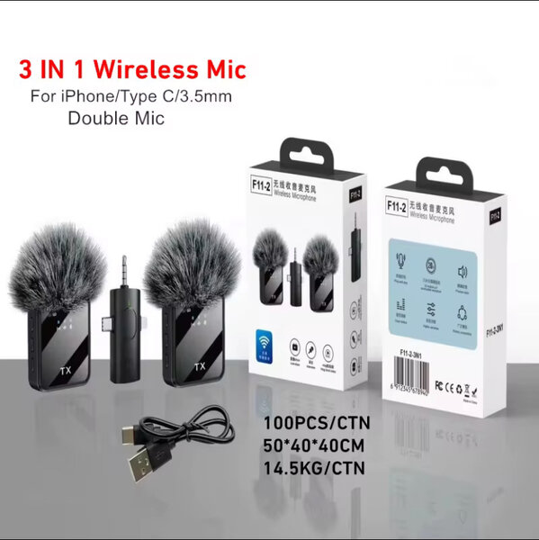 Microphone sans fil 3 en 1