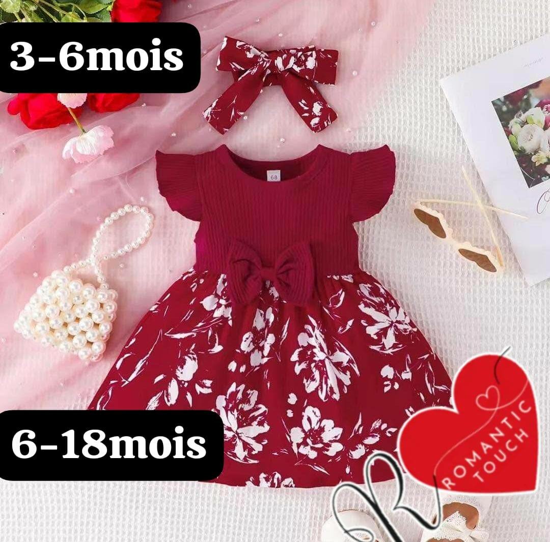 Robe Bébé Fille Floral 2PCS