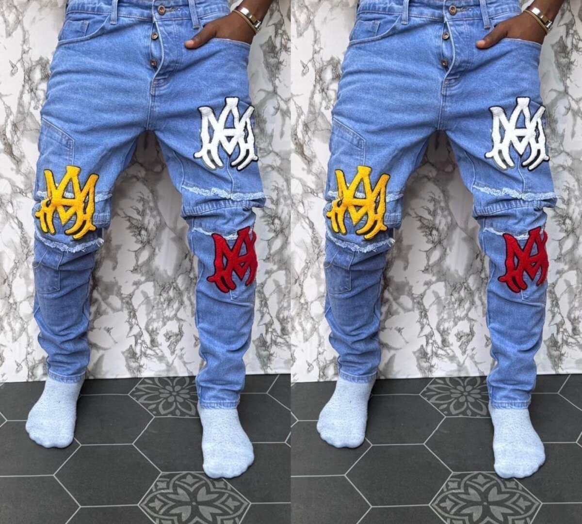 Jeans cargo tendance hommes