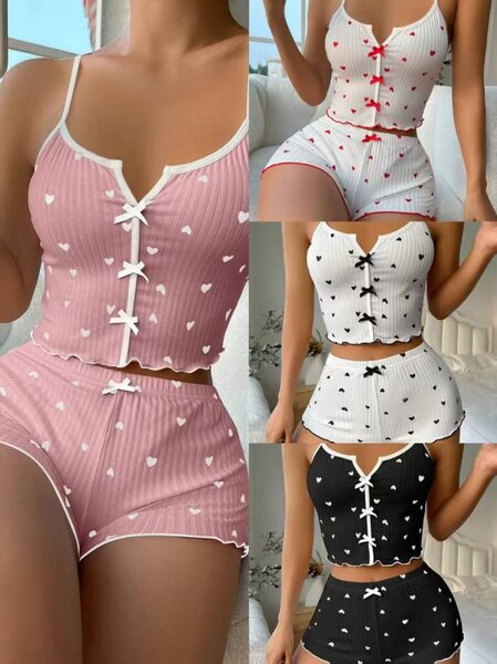 Pyjama court en dentelle