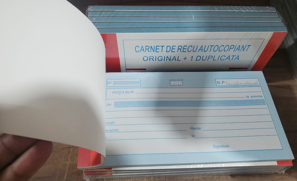 Manifold Reçu Autocopiant