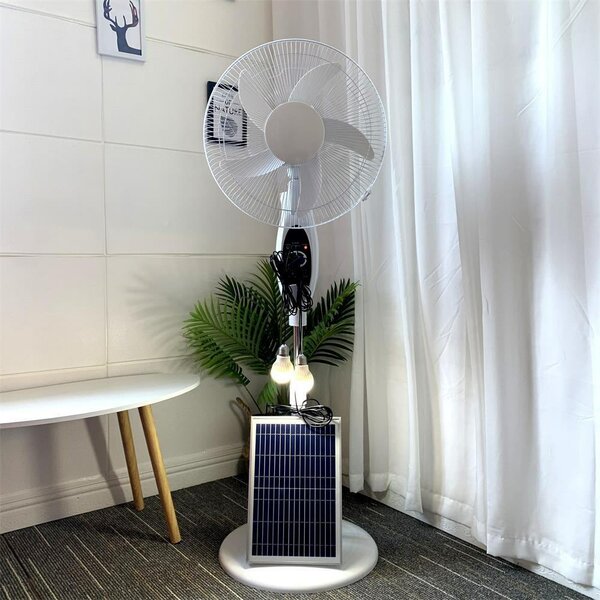 Solar rechargeable fan