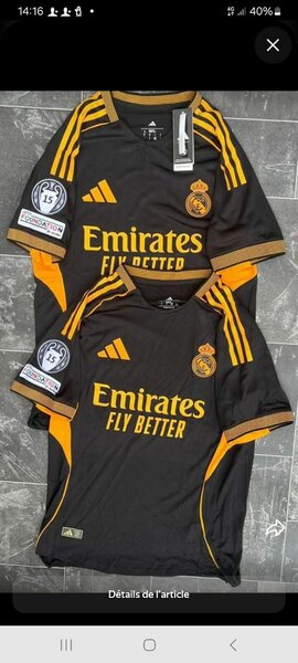 Maillot Real Madrid Homme Noire