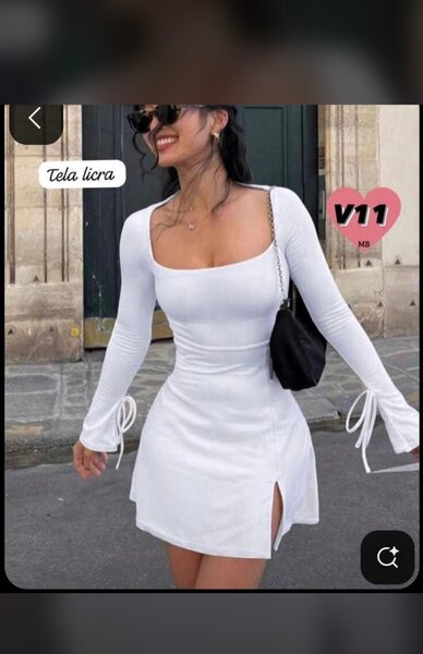 Robe Blanche Élégante Femme