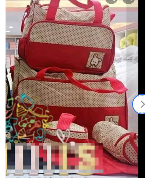 A set of bags for moms, red