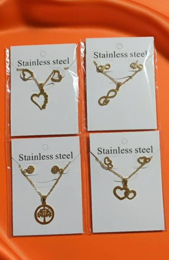 Ensemble Bijoux Acier Inox