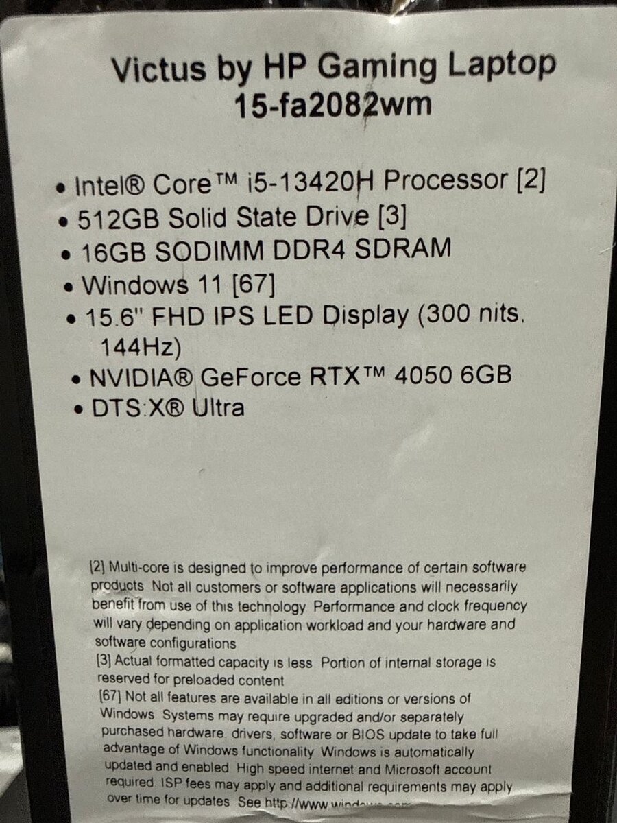 HP Victus 15-fa2082wm