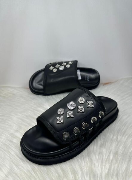 Sandales Noires à Strass