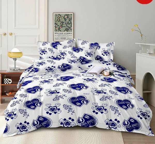 Parure de lit motifs romantiques