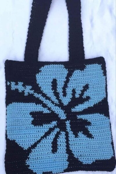 Crochet tote bag
