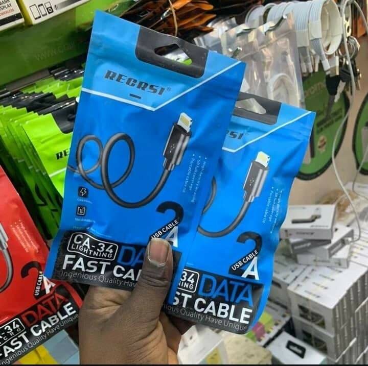 Fast iphone, type C and flat pin charging cables