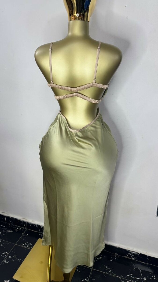 Robe Dos Nu Satinée Femme