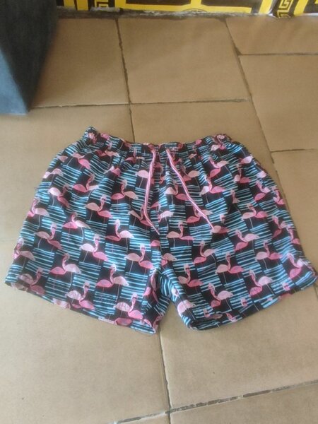 Shorts de bain flamants roses