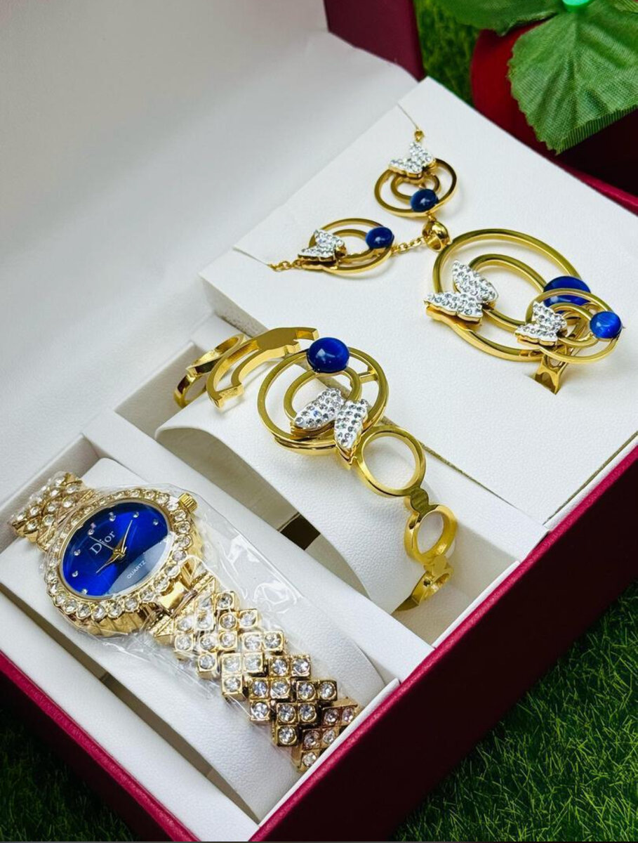 Ensemble montre et bijoux élégant