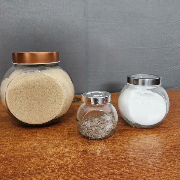 Bite de rangement en verre 3 Pcs