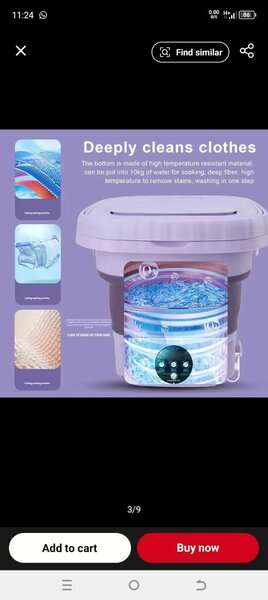 Foldable washing machine