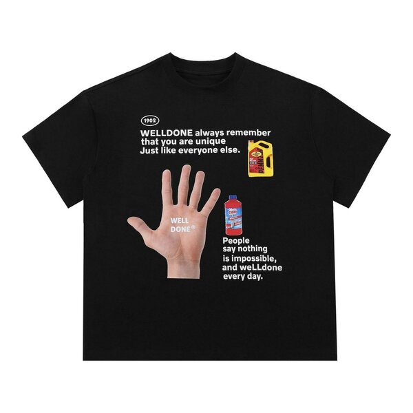 T-shirt graphique unique noir