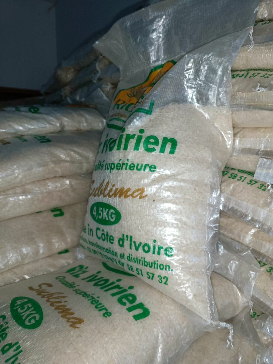 Riz ivoirien de Côte d'Ivoire