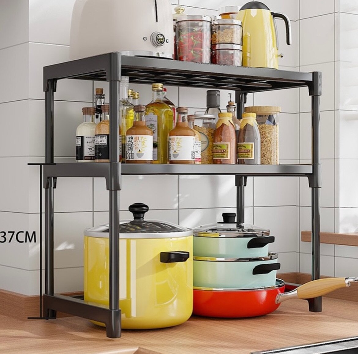 Microwave storage rack