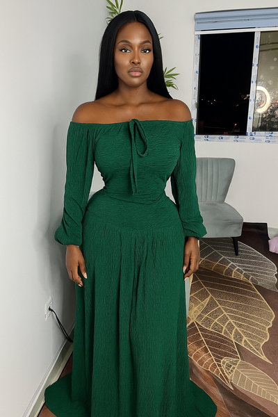 Robe élégante vert émeraude