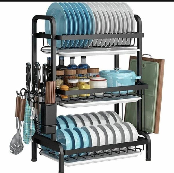 MZXU 3 Tier Drying Rack Drain Over The Sink, Stainless Steel