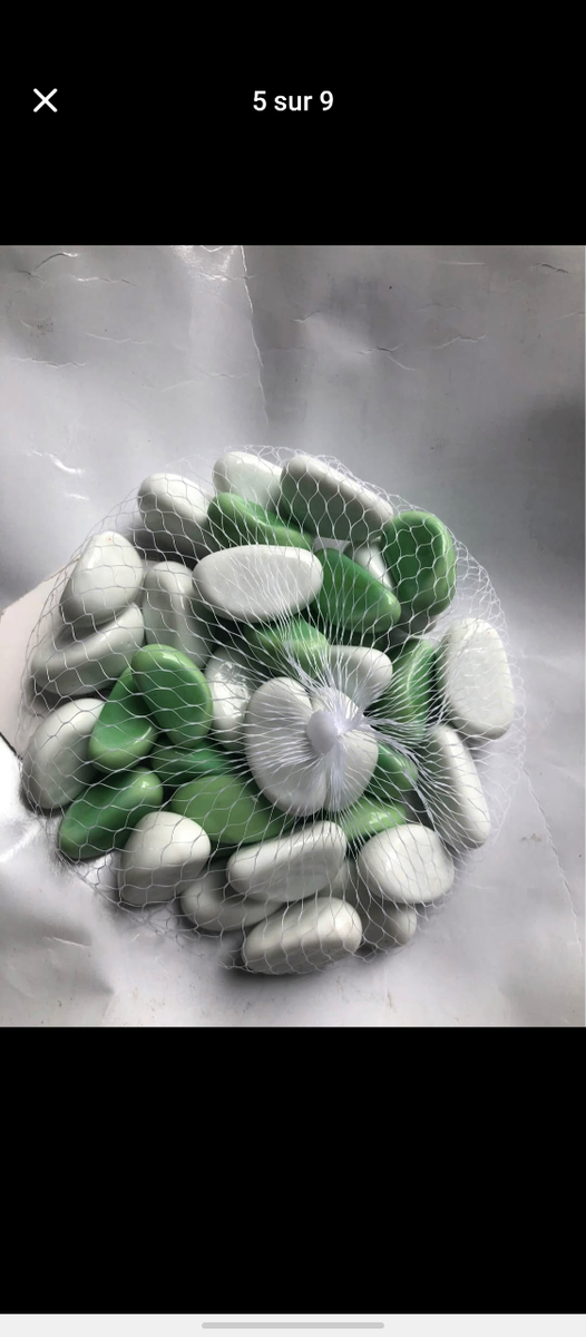 Galets Décoratifs en Résine Vert