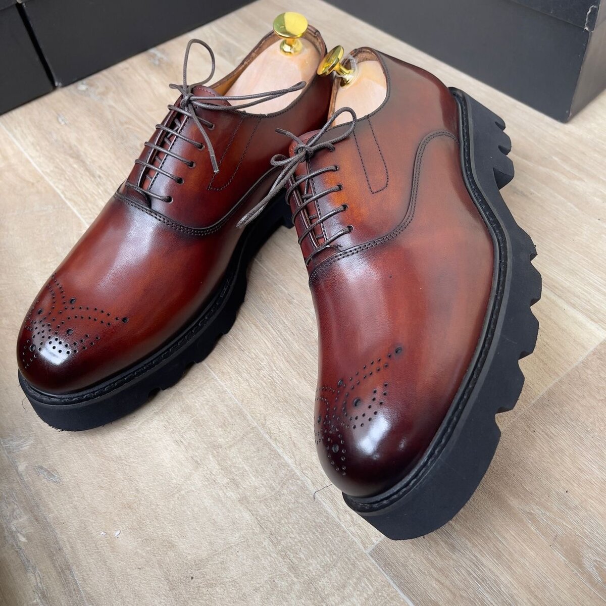 Chaussures Derby en Cuir Homme