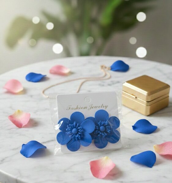 Boucles d'oreilles florales colorées