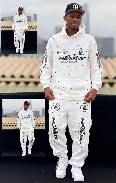 Survêtement graphique blanc